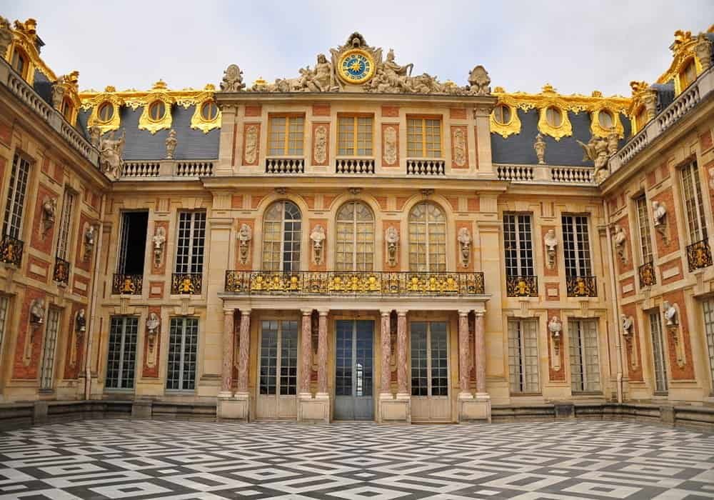 Marble court and facades Palace of Versailles