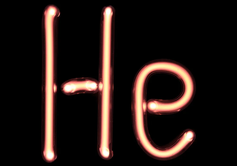 Helium is the chemical element with atomic number 2, symbol He