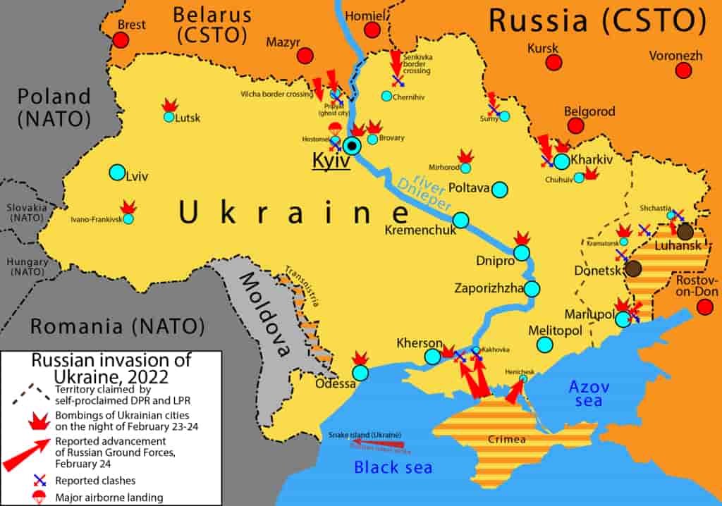 Map war in ukraine 2022